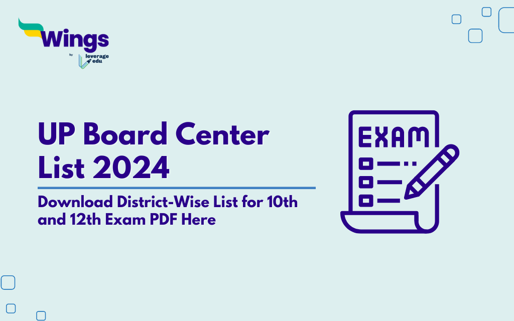 UP Board Center List 2024 Download DistrictWise List for 10th and